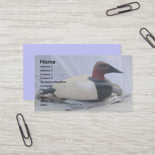 Décoy Canvasback #1 Cartes de visite