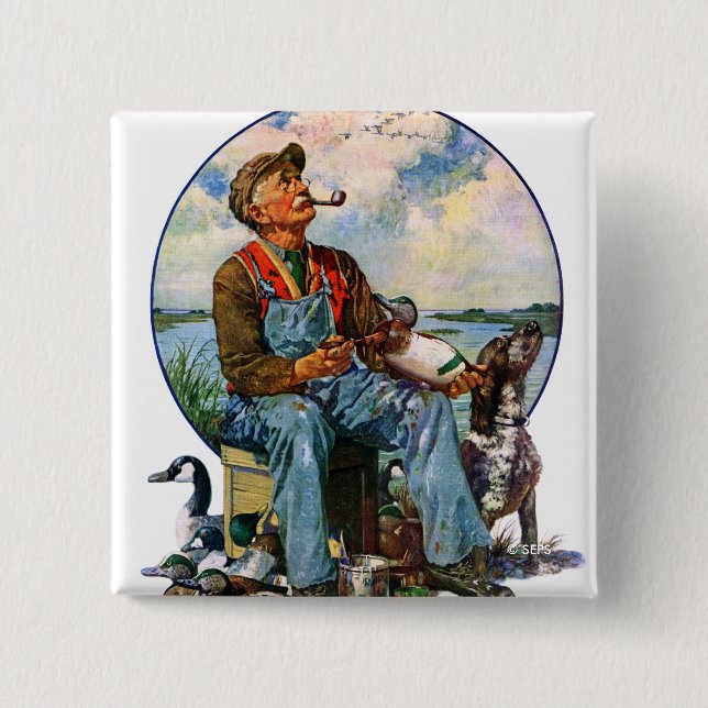 Decoys 2 Inch Square Button (Front)