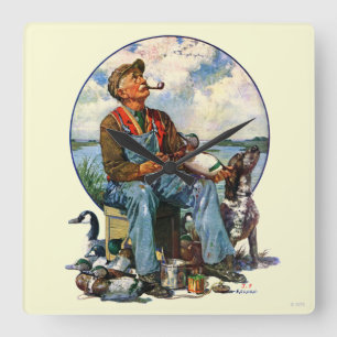 Decoys Square Wall Clock