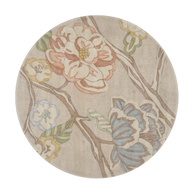 Decrative Organza Chintz Floral Design Cutting Board (Front)