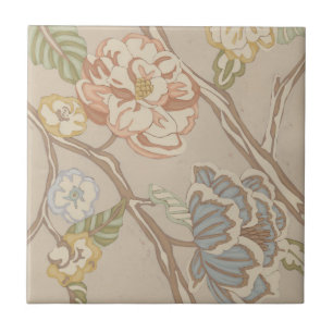Decrative Organza Chintz Floral Design Tile