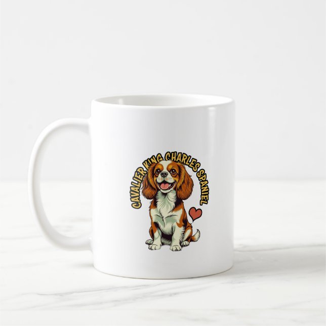 Décret royal : Tasse à café Cavalier King Charles  (Gauche)
