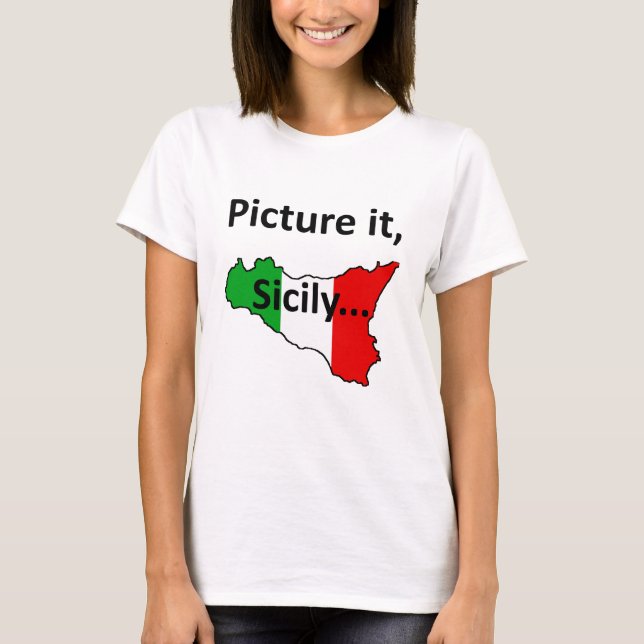 Décrivez-le, T-shirt de filles de la Sicile (Devant)