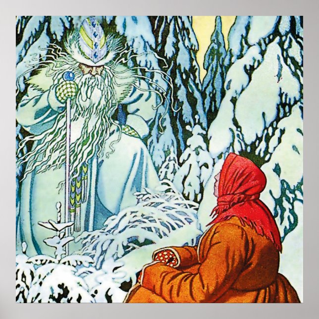 “Ded Moroz” or “Father Frost” by Ivan Bilibin Poster (Front)