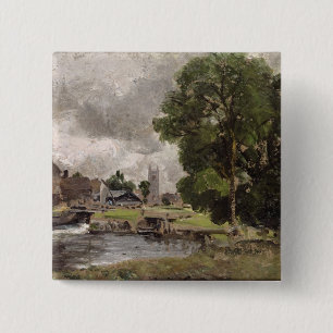 Dedham Lock and Mill 2 Inch Square Button