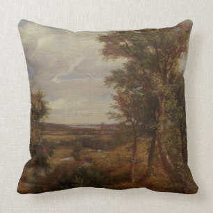Dedham Vale, 1802 (oil on canvas) Throw Pillow