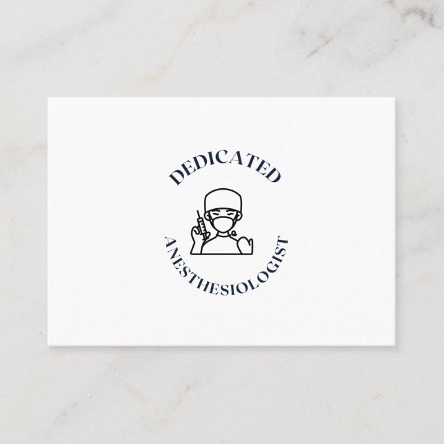 DEDICATED ANESTHESIOLOGIST BUSINESS CARD (Front)