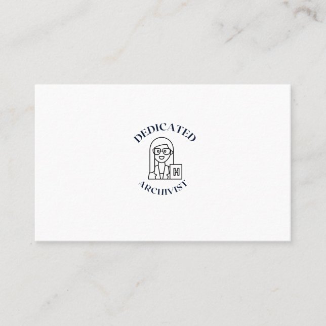 DEDICATED ARCHIVIST BUSINESS CARD (Front)