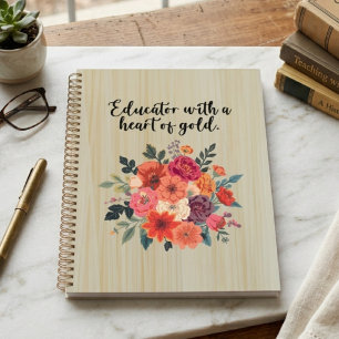 Dedicated Educator Heart of Gold Appreciation Planner