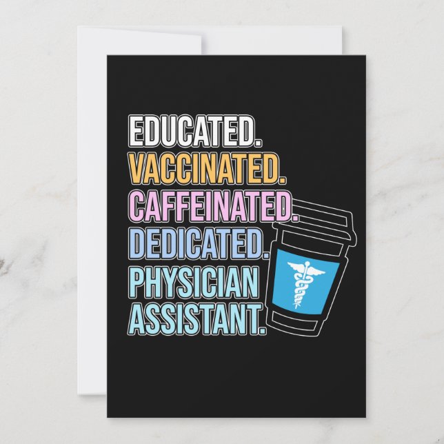 Dedicated Physician Assistant PA Medical Students Thank You Card (Front)