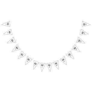 DEDICATED TO GOD COOL CUSTOMIZABLE BLACK TEXT BUNTING FLAGS