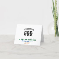 DEDICATED TO GOD COOL CUSTOMIZABLE BLACK TEXT