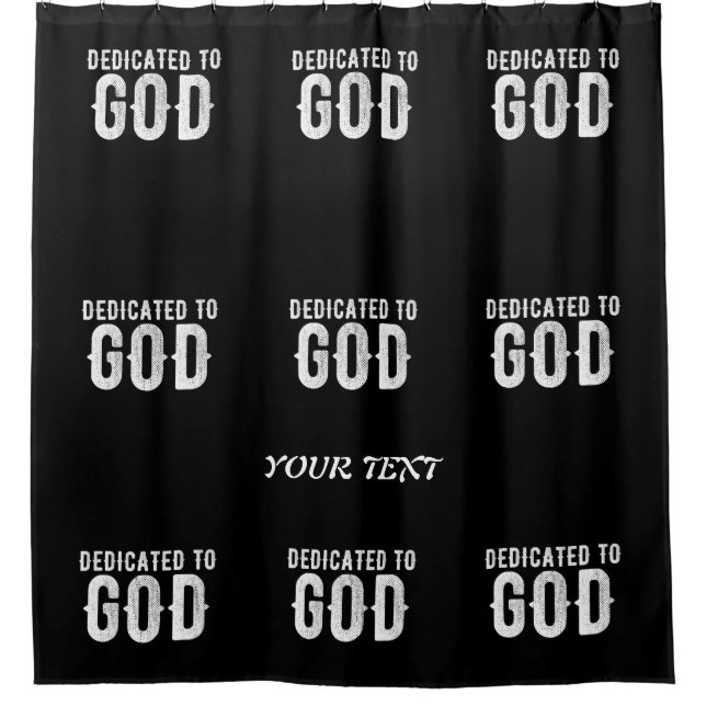 DEDICATED TO GOD COOL CUSTOMIZABLE WHITE  TEXT (Front)