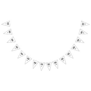 DEDICATED TO GOD  CUSTOMIZABLE COOL BLACK TEXT BUNTING FLAGS