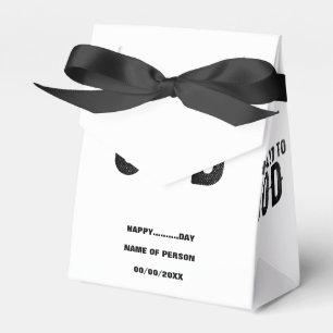 DEDICATED TO GOD CUSTOMIZABLE COOL BLACK TEXT FAVOR BOX