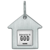 DEDICATED TO GOD  CUSTOMIZABLE COOL BLACK TEXT