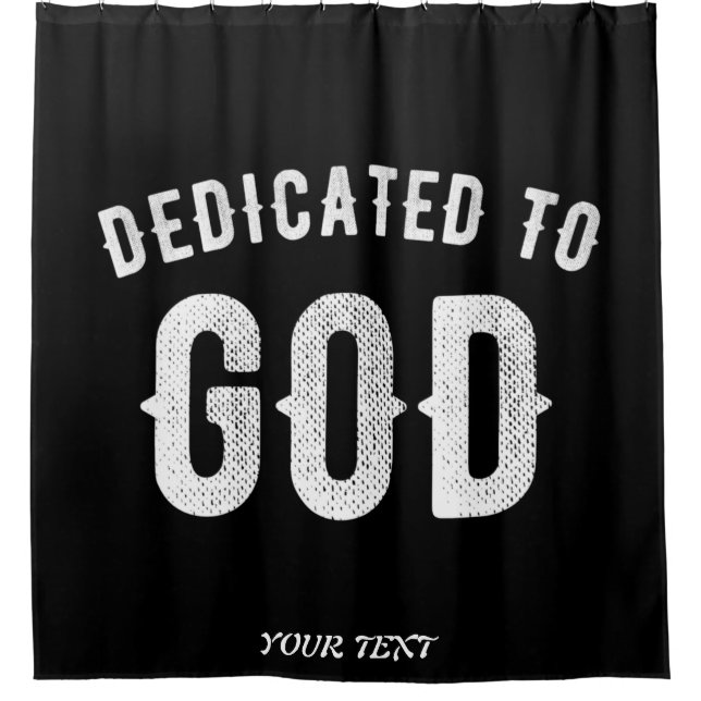 DEDICATED TO GOD CUSTOMIZABLE COOL WHITE TEXT (Front)