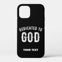 DEDICATED TO GOD CUSTOMIZABLE COOL WHITE TEXT