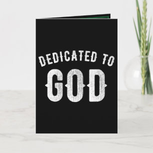 DEDICATED TO GOD CUSTOMIZABLE COOL WHITE TEXT INVITATION
