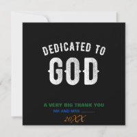 DEDICATED TO GOD CUSTOMIZABLE COOL WHITE TEXT