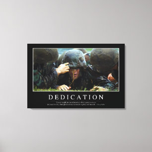 Dedication: Inspirational Quote Canvas Print