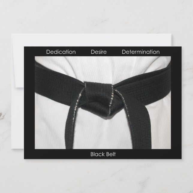 Dedication Martial Arts Black Belt Test Invitation (Dos)