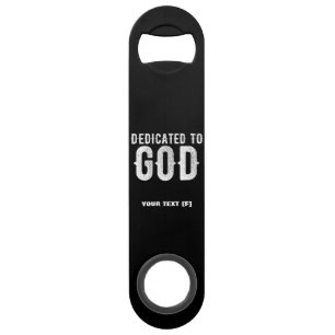 DÉDIÉ À DIEU COOL PERSONNALISABLE TEXTE BLANC