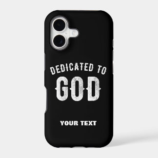 DÉDIÉ À DIEU PERSONNALISABLE COOL TEXTE BLANC