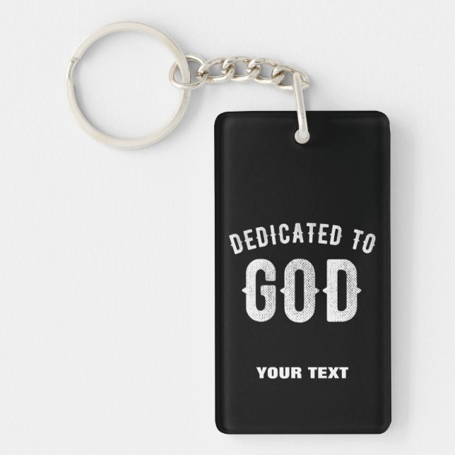 DÉDIÉ À DIEU PERSONNALISABLE COOL TEXTE BLANC (Devant)