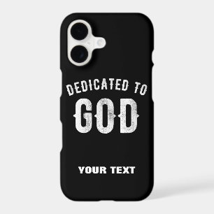 DÉDIÉ À DIEU TEXTE BLANC PERSONNALISABLE