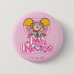 Dee Dee - I Love Unicorns 2 Inch Round Button