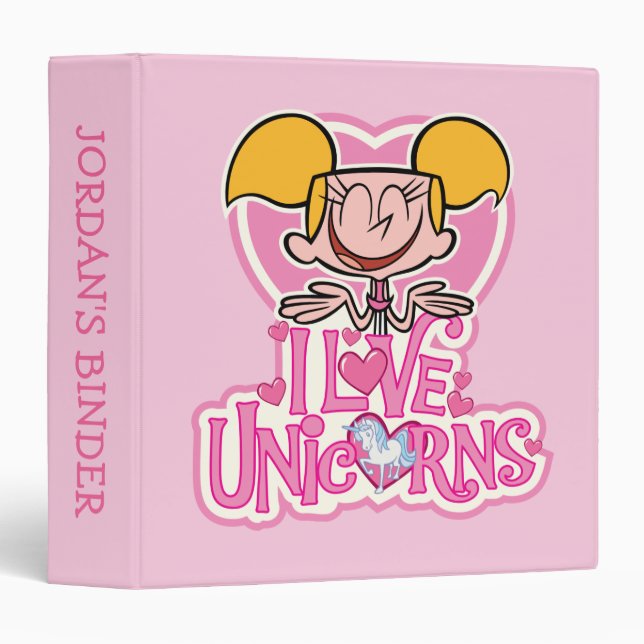 Dee Dee - I Love Unicorns Binder (Front/Spine)