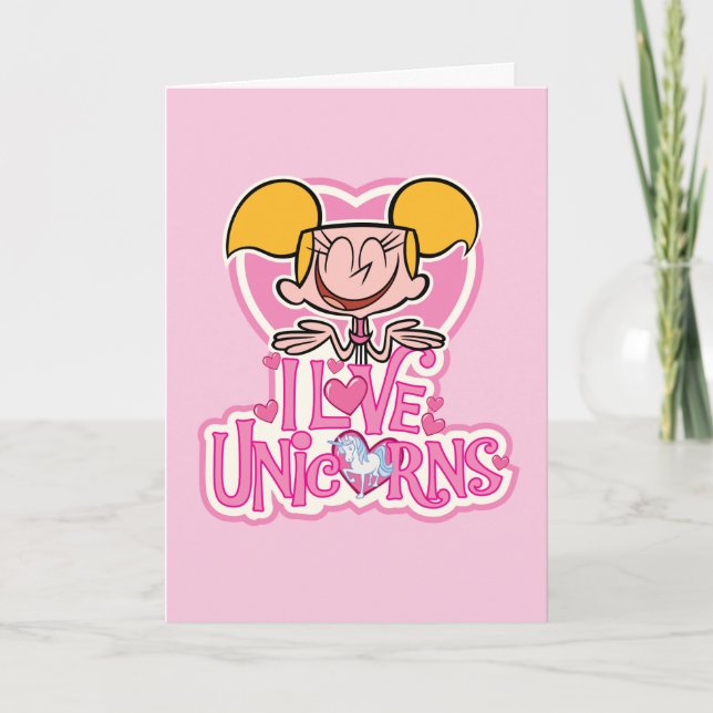 Dee Dee - I Love Unicorns Card (Front)