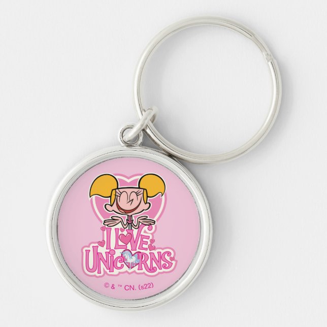 Dee Dee - I Love Unicorns Keychain (Front)
