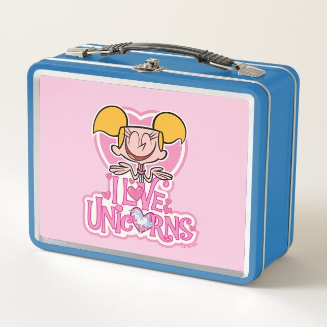 Dee Dee - I Love Unicorns Metal Lunch Box (Front)