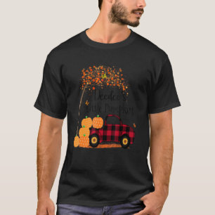 Deedee S Little Pumpkins Red Truck Autumn Art T-Shirt