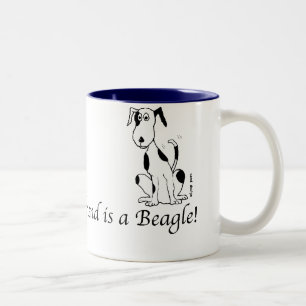 Deefa dog - My best friend is a Beagle Two-Tone Coffee Mug