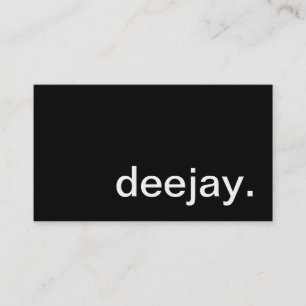 deejay. (colour customizable) business card
