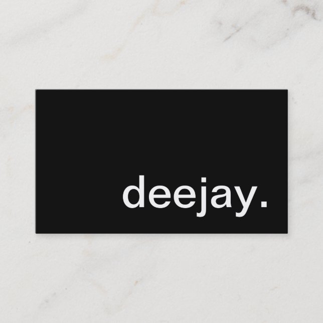 deejay. (colour customizable) business card (Front)