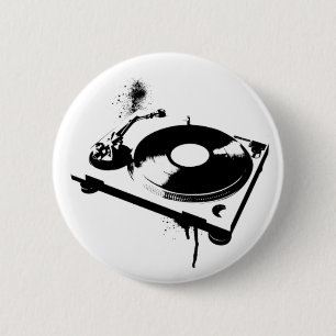 Deejay DJ Turntable Button   House Music Gifts