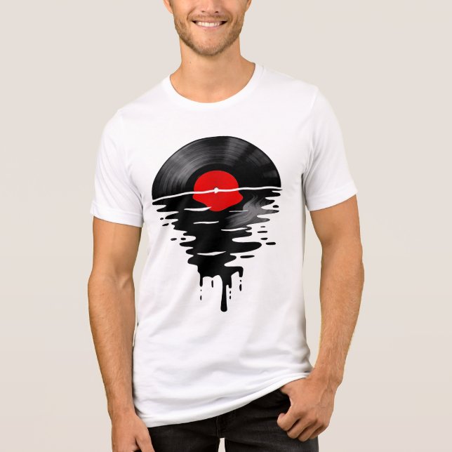 Deejay record cool Tri-Blend shirt (Front)