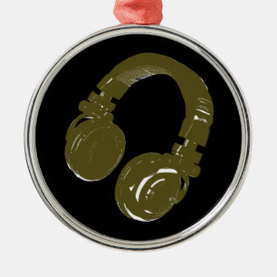 deejays headphone metal ornament