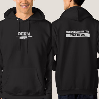 Deen Over Dunya Fear Of God Islamic Mens Hoodie