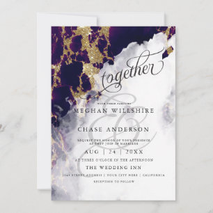 Deep Amethyst Watercolor Geode BarefootBride™
