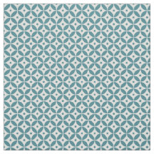 Deep Aqua and White Geometric Pattern Shippo