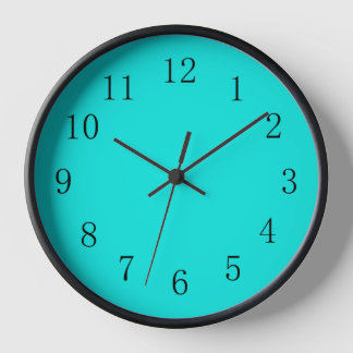 Deep Aqua Blue Kitchen Wall Clock