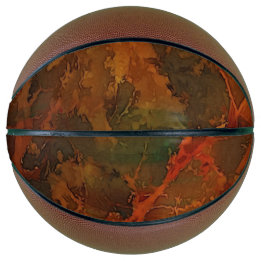 Deep Autumn Rich Earthy Abstract Fall Basketball
