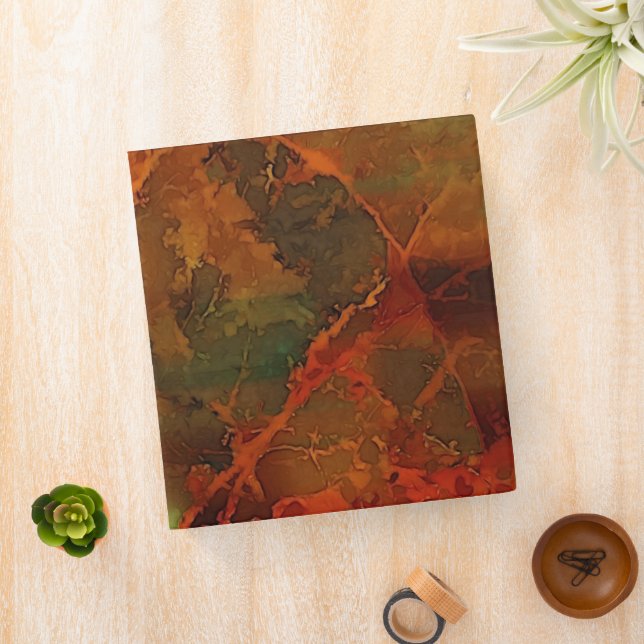 Deep Autumn Rich Earthy Abstract Fall Binder (In Situ)