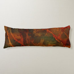 Deep Autumn Rich Earthy Abstract Fall Body Pillow