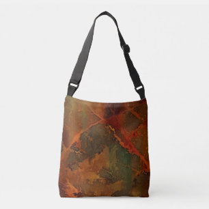 Deep Autumn Rich Earthy Abstract Fall Crossbody Bag